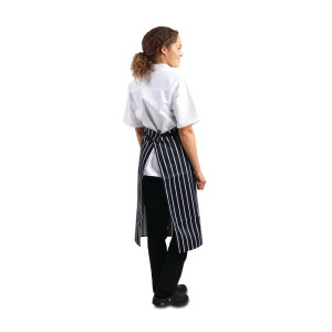 Virtuvės prijuostė juostelėmis mėlyna ir balta 760 x 920 mm - Whites Chefs Clothing - Fourniresto