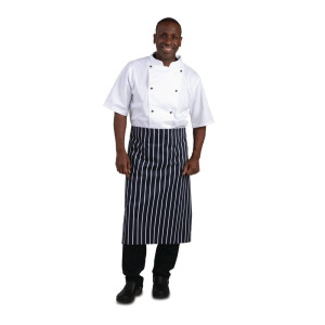 Virtuvės prijuostė juostelėmis mėlyna ir balta 760 x 920 mm - Whites Chefs Clothing - Fourniresto