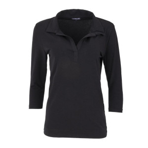 Tamsiai juoda moteriška marškinėliai su V iškirpte - Dydis Xs - Chef Works - Fourniresto