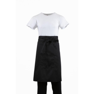 Padavėjo standartinė juoda prijuostė 1000 x 700 mm - Whites Chefs Clothing - Fourniresto
