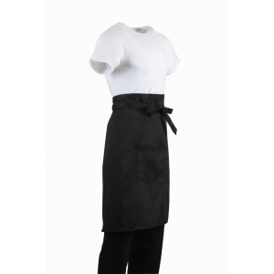 Padavėjo standartinė juoda prijuostė 1000 x 700 mm - Whites Chefs Clothing - Fourniresto