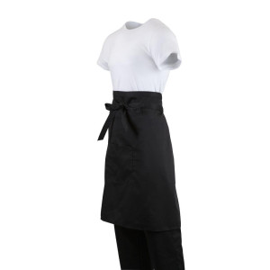 Padavėjo standartinė juoda prijuostė 1000 x 700 mm - Whites Chefs Clothing - Fourniresto
