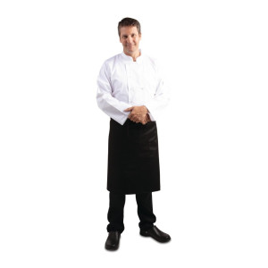 Padavėjo standartinė juoda prijuostė 1000 x 700 mm - Whites Chefs Clothing - Fourniresto