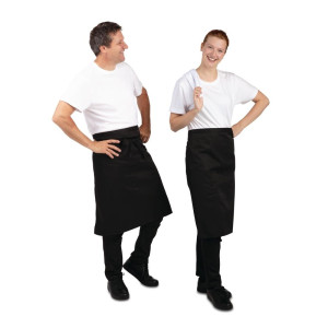 Padavėjo standartinė juoda prijuostė 1000 x 700 mm - Whites Chefs Clothing - Fourniresto