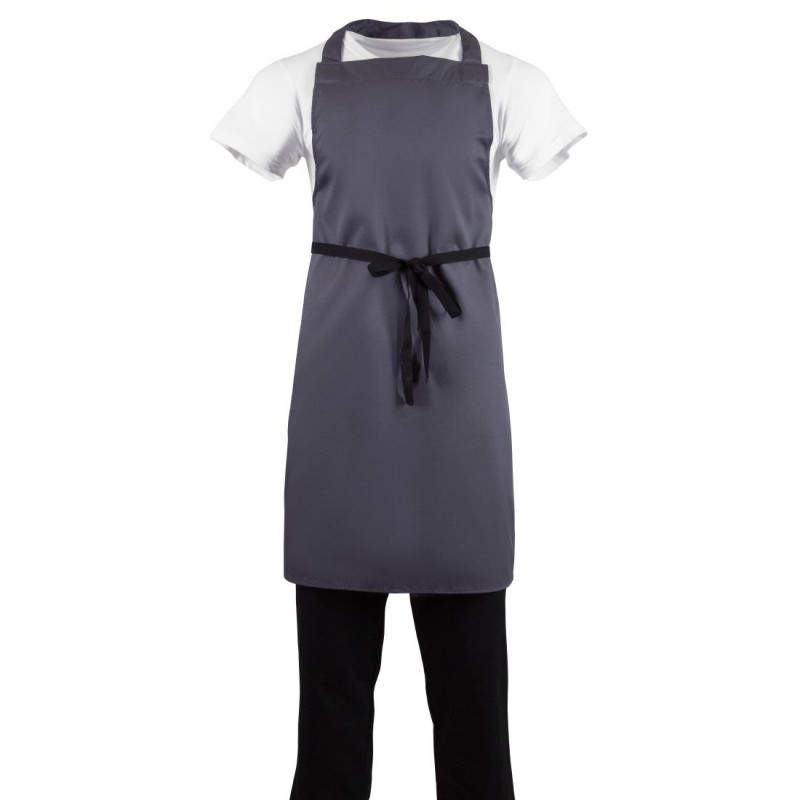 Pilko antracito spalvos polikotono prijuostės 711 x 965 mm - Whites Chefs Clothing - Fourniresto