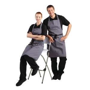 Pilko antracito spalvos polikotono prijuostės 711 x 965 mm - Whites Chefs Clothing - Fourniresto