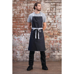 Pilvukas Bavette Denim Juoda Southside iš polikotono 700 x 1000 mm - Whites Chefs Clothing - Fourniresto