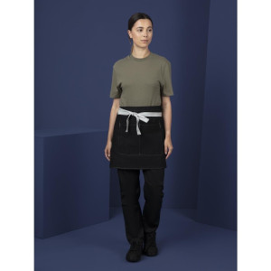 Padavėjo trumpas juodas džinsinis prijuostėlis Southside 400 x 760 mm - Whites Chefs Clothing - Fourniresto