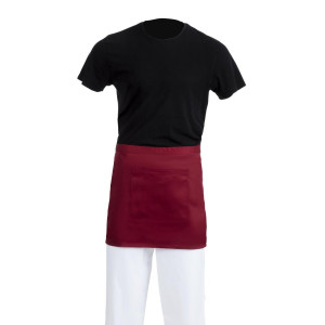 Padavėjo išorinis priekabas Bordeaux iš polikotono 373 x 750 mm - Whites Chefs Clothing - Fourniresto