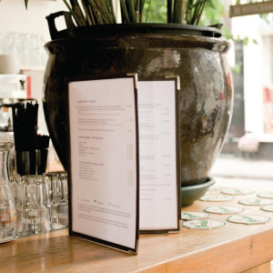 Apsauginis meniu "Crystal" A4, dvigubas - 3 vnt. - Securit - Fourniresto