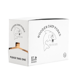 Medinis vienkartinis šakutės 95 mm - 1000 vnt. - Fiesta Green - Fourniresto