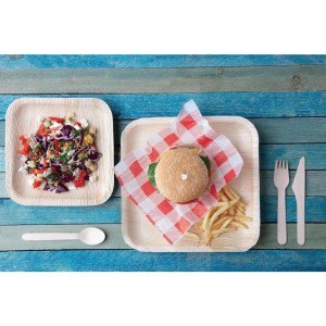 Medinis vienkartinis šakutės 155 mm - 100 vnt. - Fiesta Green - Fourniresto