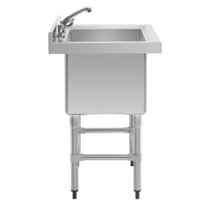 Gili kriauklė su atlošu 100 l 770 x 600 mm - Vogue - Fourniresto