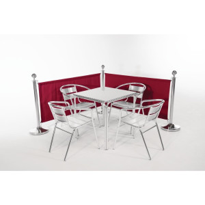 Raudona drobės kliūtis su stulpais ir tvirtinimais - Bolero - Fourniresto