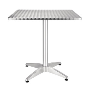 Kvadratinis nerūdijančio plieno bistrot staliukas - 700 x 700 mm - Bolero - Fourniresto