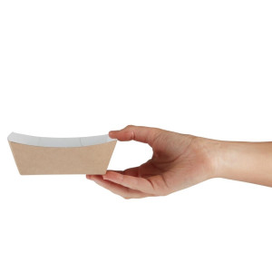 Mažas kompostuojamas maisto dėžutės iš krafto popieriaus 87 x 124 mm - 500 vnt. - Colpac - Fourniresto