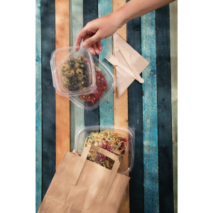 Mažas rudas perdirbtas popierinis maišelis 215 x 180 mm - 250 vnt. - Fiesta Green - Fourniresto