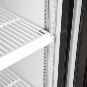 Stiklinių butelių šaldytuvas Slimline juodas - Polar - Fourniresto