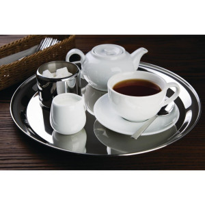 Aptarnavimo lėkštė apvali, nerūdijantis plienas, Ø 355 mm - Olympia - Fourniresto