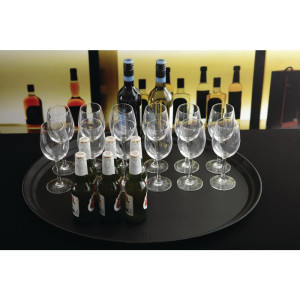 Ovalus stiklo pluošto neslystantis patiekalų padėklas Camtread juodas - Cambro - Fourniresto