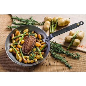 Plieninis keptuvas su indukcine plokste Mineral B - Ø 200mm - De Buyer