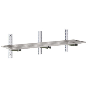 Sieninis lentynas su skylėmis iš nerūdijančio plieno - L 1600mm x 400mm - Gastro M