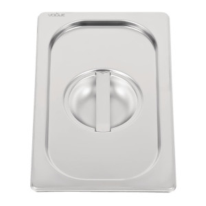 Plokščiai nerūdijančio plieno dangtis - GN 1/4 - Vogue - Fourniresto