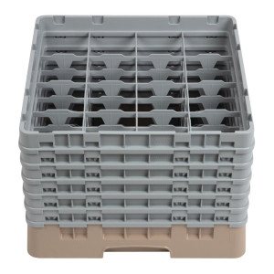 Stiklinių dėklas 16 skyrių Camrack Beige-L 500 x G 500 mm - Cambro