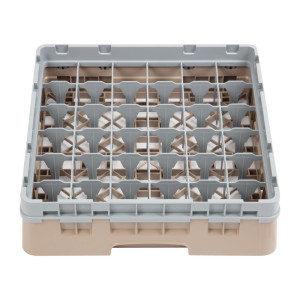Stiklinių dėklas 36 skyriais Camrack Beige- I 500 x G 500mm- Cambro