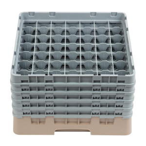 Stiklinių dėklas 49 skyriais Camrack Beige-L 500 x G 500 mm - Cambro - Fourniresto