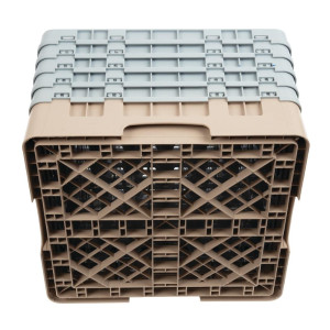 Stiklinių dėklas 49 skyriais Camrack Beige-L 500 x G 500 mm - Cambro - Fourniresto