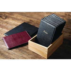 Apsauginis meniu iš PVC A4 juodas - Olympia - Fourniresto