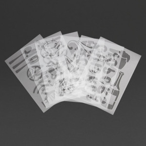 Skaidrių šablonų rinkinys - 5 vnt. - Securit - Fourniresto