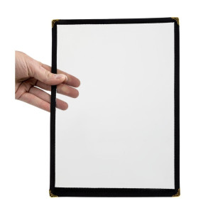 Apsaugokite Amerikos stiliaus A4 dviejų puslapių juodą meniu - Olympia - Fourniresto