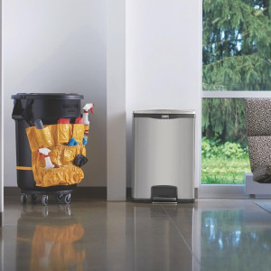 Šiukšliadėžė su pedalais iš nerūdijančio plieno Slim Jim - 90 l - Rubbermaid