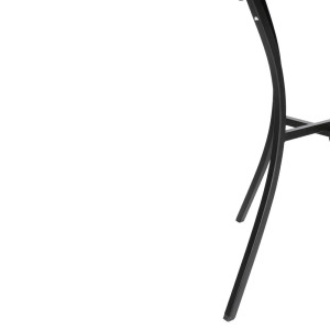 Kvadratinis skylėtas plieninis bistros stalas - juodas - 700 mm - Bolero - Fourniresto