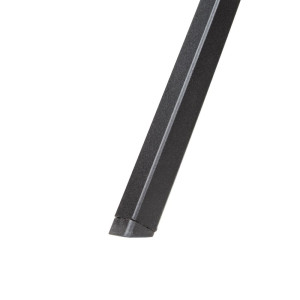 Kvadratinis skylėtas plieninis bistros stalas - juodas - 700 mm - Bolero - Fourniresto