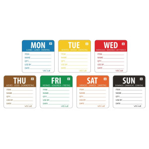 Savaitės dienų tirpstančių lipdukų rinkinys 50 mm - Vogue