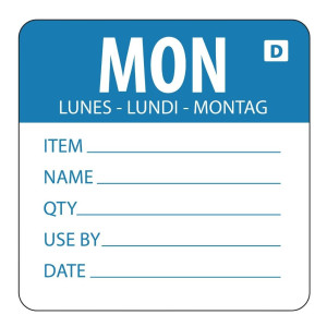 Išskalbiamos etiketės Savaitės diena Pirmadienis - 250 vnt. ritinys - Vogue