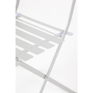 Išorinio laiptelio kėdė iš plieno - pilka - 2 vnt. - Bolero - Fourniresto