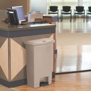 Šiukšliadėžė su pedalais Slim Jim Beige - 50 l - Rubbermaid