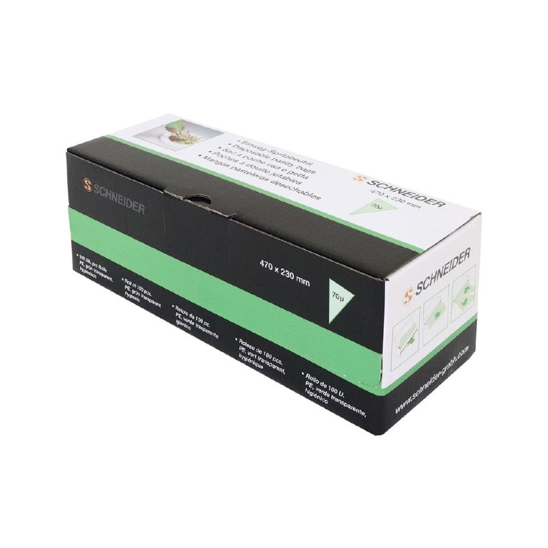 Vidutinio dydžio vienkartinės žalios krepšelės 470 mm - Schneider - Fourniresto