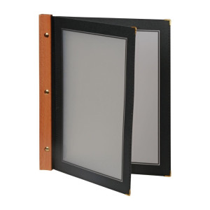 Apsauginės meniu lentelės juodos spalvos A4 - Securit - Fourniresto