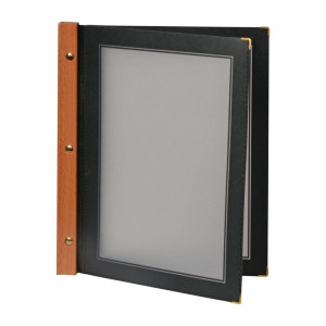 Apsauginės meniu lentelės juodos spalvos A4 - Securit - Fourniresto