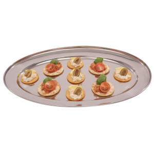 Ovalus nerūdijančio plieno patiekalų stalčius - 450 mm - Olympia - Fourniresto