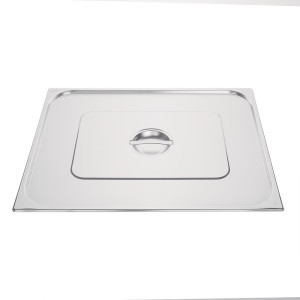 Couvercle en Inox Double - GN 2/1 Inox  - Vogue - Fourniresto