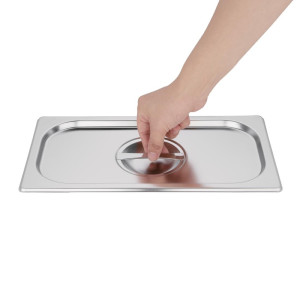 Plokščioji dangtis iš nerūdijančio plieno - GN 1/3 - Vogue - Fourniresto