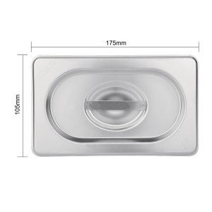 Plokščioji dangtis iš nerūdijančio plieno - GN 1/4 - Vogue - Fourniresto