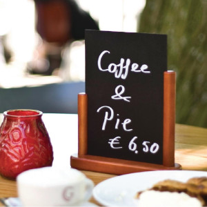 Stalo skardinė, medžio rūšis acajou, 170 x 155 mm - Securit - Fourniresto