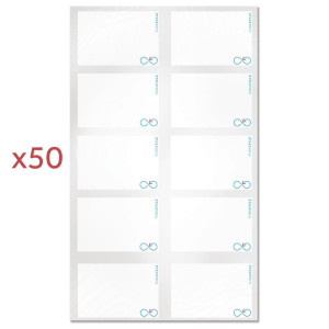 50 tuščių, daugkartinio naudojimo etikečių, 3 markeriai ir 2 šluostės - FourniResto